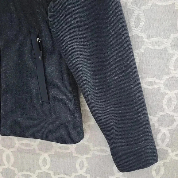 Saucony Women's Large Wool Blend Full Zip Mock neck Sweatshirt Gray - Picture 5 of 10